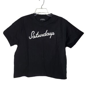 SATURDAYS New York City Script Standard short sleeve tee NWT